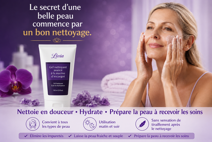 Gel nettoyant avancé à la mucine d'escargot