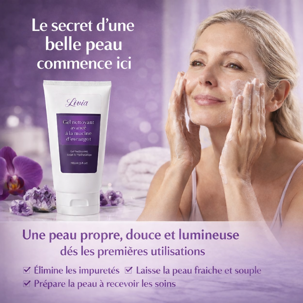 Gel nettoyant avancé à la mucine d’escargot