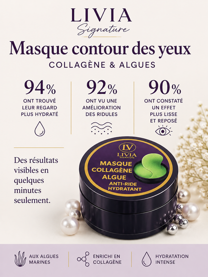 Masque yeux collagène & algues – Hydratation intense