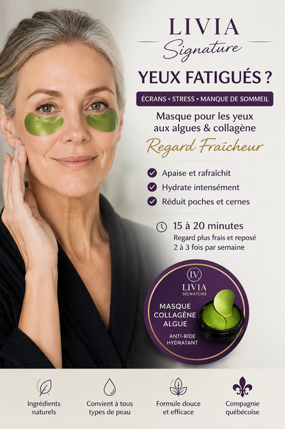 Masque yeux collagène & algues – Hydratation intense