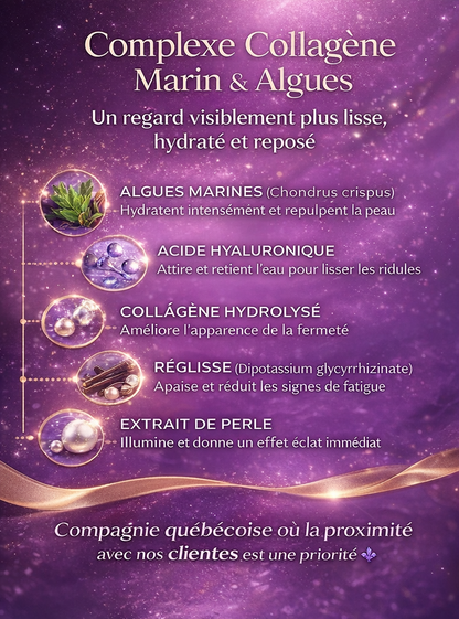 Masque pour les yeux au collagène & algues. Hydratation intense